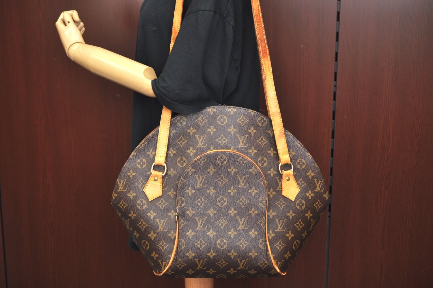 Authentic Louis Vuitton Monogram Ellipse Shopping Shoulder Bag M51128 LV 4129I