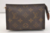 Auth Louis Vuitton Monogram Poche Toilette 15 M47546 Cosmetics Pouch Junk 4129J