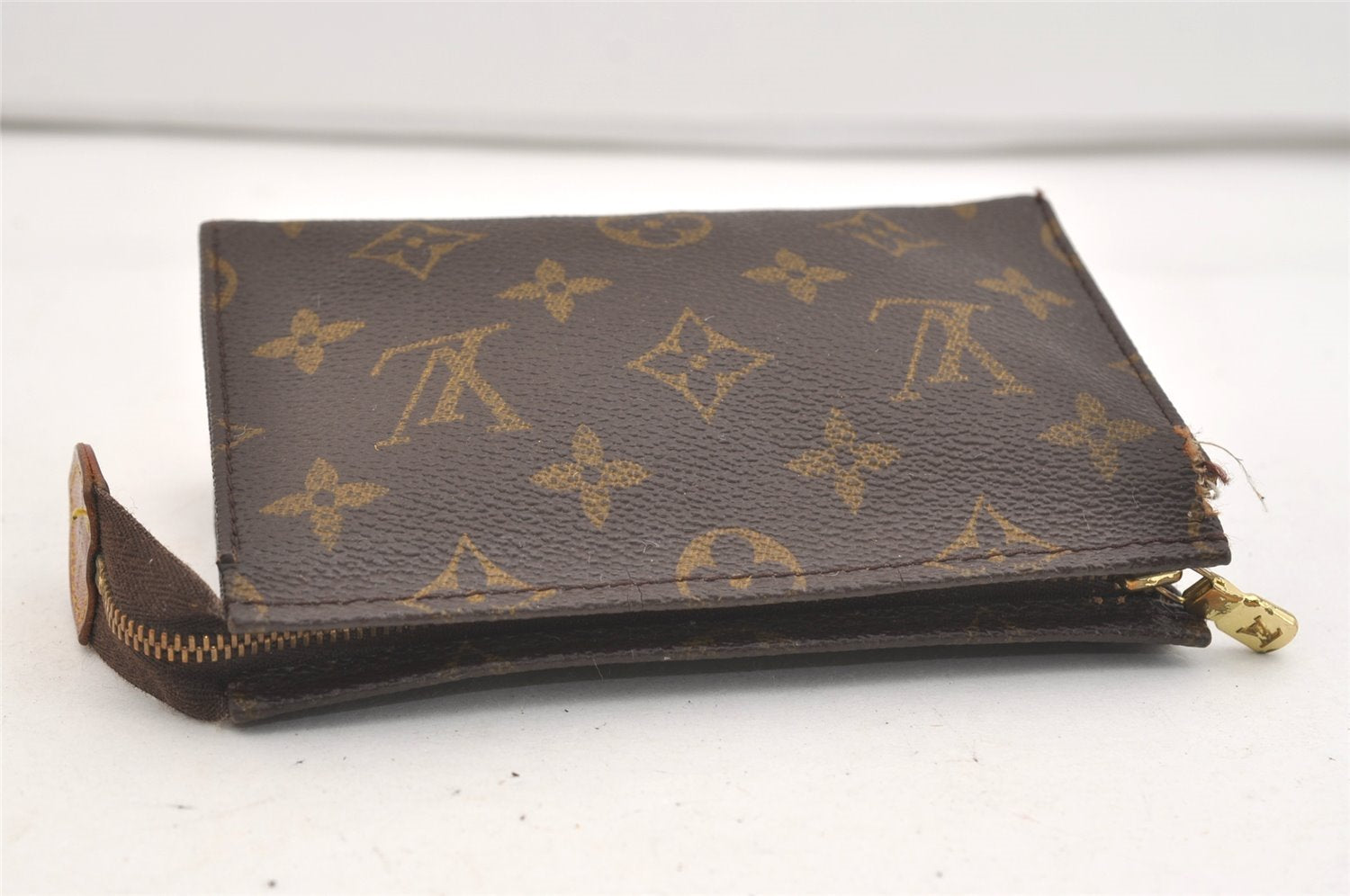 Auth Louis Vuitton Monogram Poche Toilette 15 M47546 Cosmetics Pouch Junk 4129J