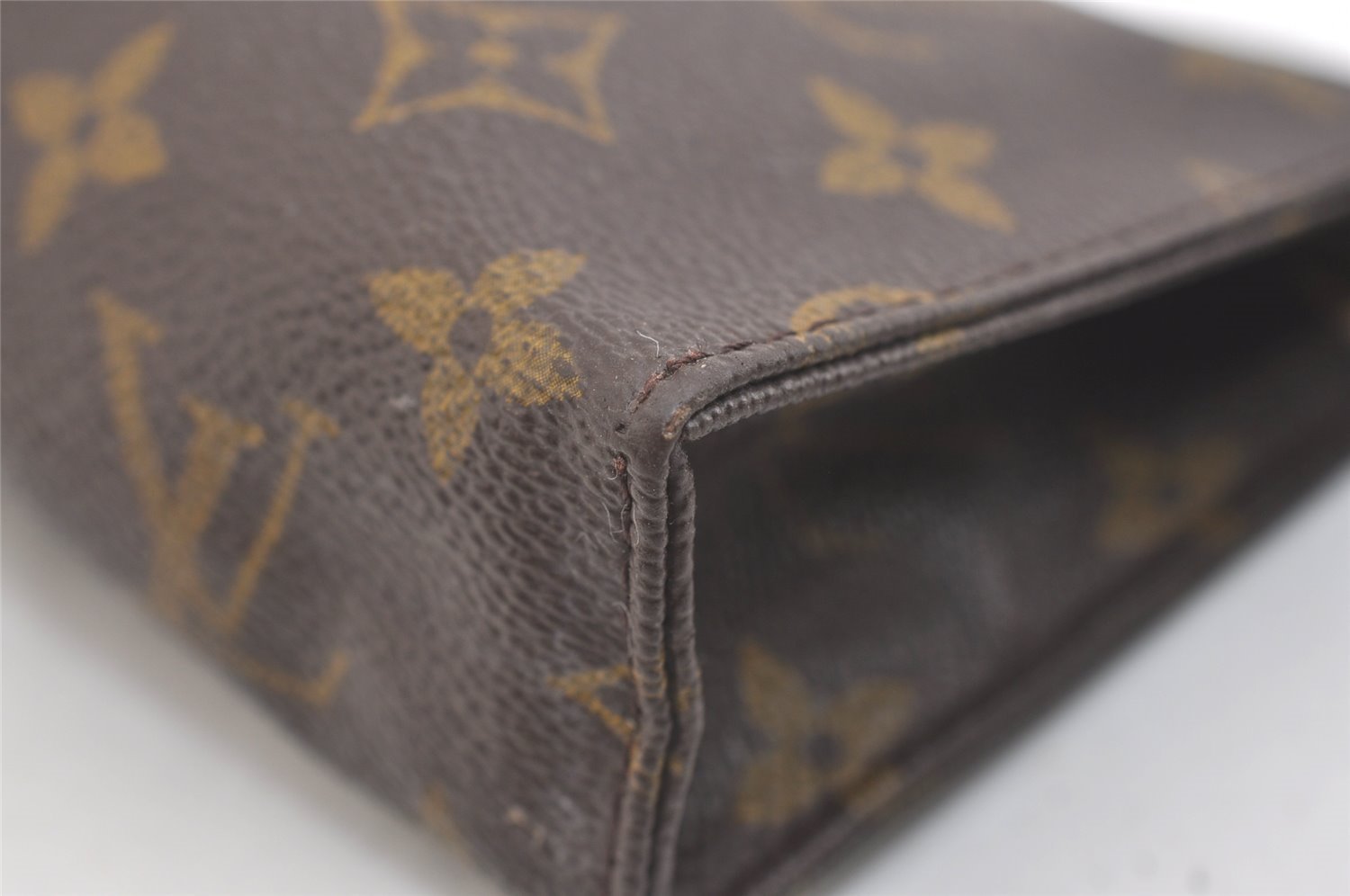 Auth Louis Vuitton Monogram Poche Toilette 15 M47546 Cosmetics Pouch Junk 4129J