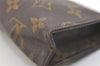 Auth Louis Vuitton Monogram Poche Toilette 15 M47546 Cosmetics Pouch Junk 4129J