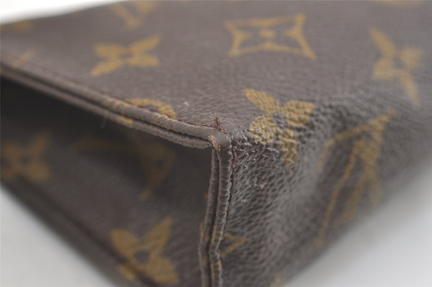 Auth Louis Vuitton Monogram Poche Toilette 15 M47546 Cosmetics Pouch Junk 4129J