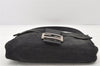 Authentic FENDI Mamma Baguette Shoulder Hand Bag Jersey Leather Black Junk 4129K