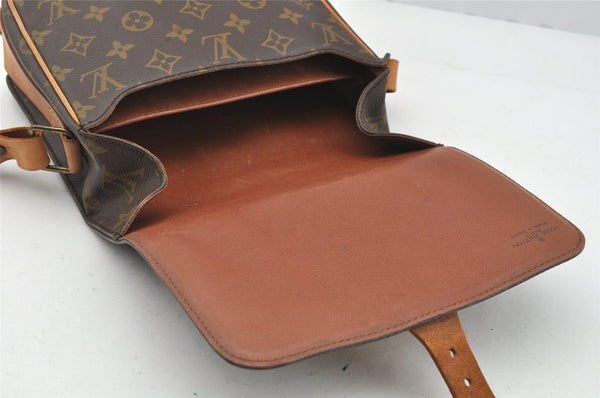 Authentic Louis Vuitton Monogram Cartouchiere MM M51253 Shoulder Cross Bag 4130I