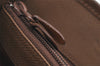 Authentic Burberrys Vintage Nova Check Canvas Leather Hand Bag Brown Beige 4131K
