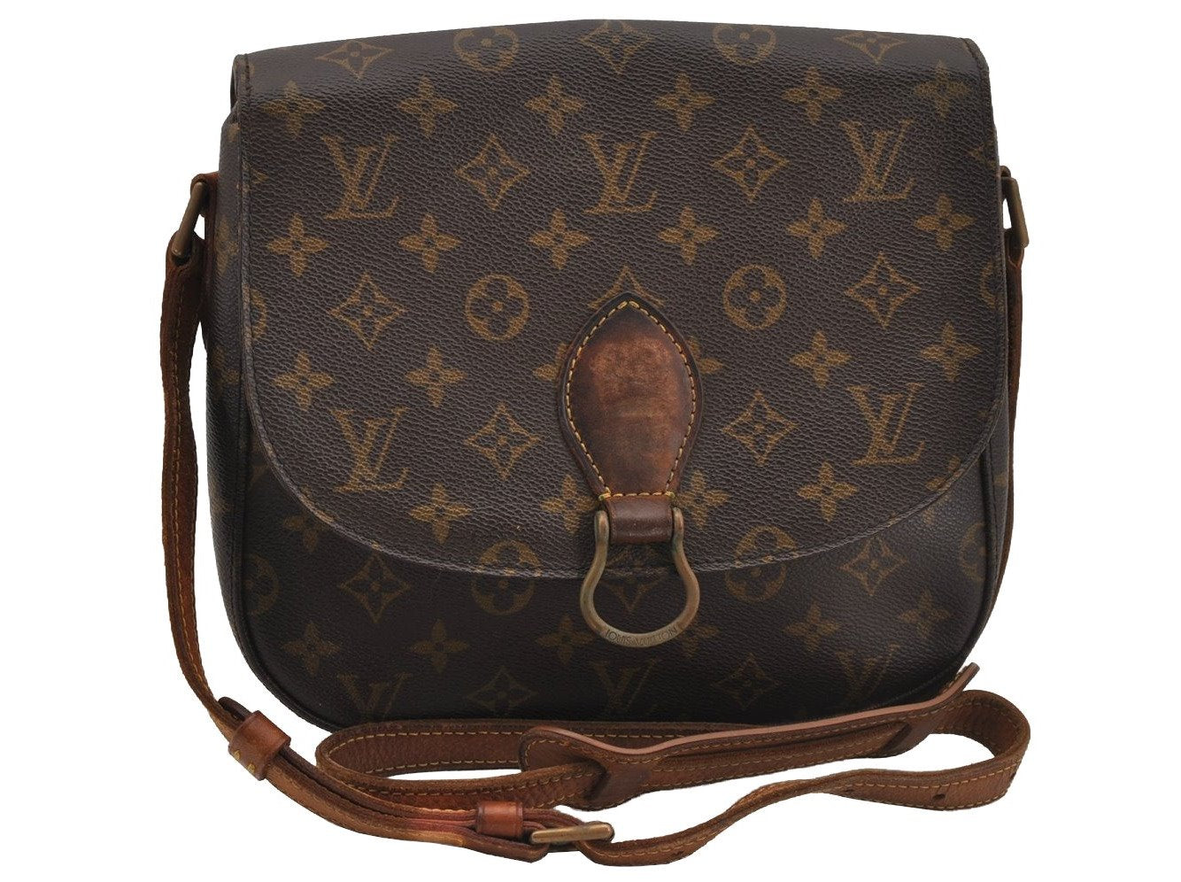 Authentic Louis Vuitton Monogram Saint Cloud GM M51242 Shoulder Cross Bag 4133J