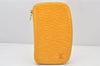 Authentic Louis Vuitton Epi Agenda Geode Purse Travel Case M63879 Yellow 4134K