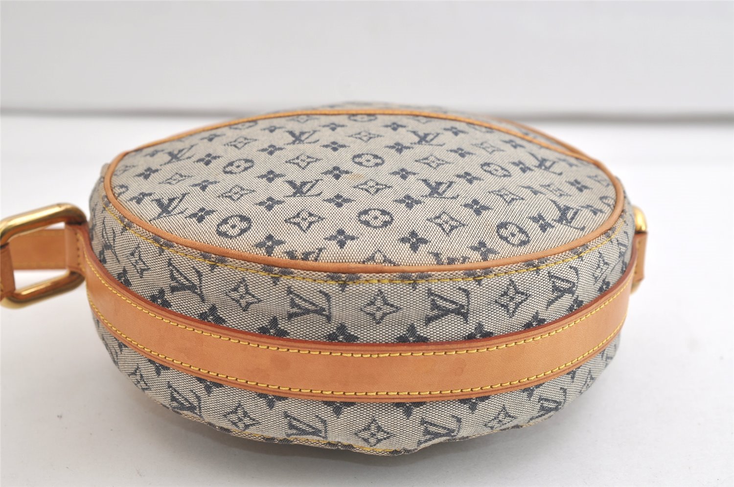 Auth Louis Vuitton Monogram Mini Jeanne GM Shoulder Cross Bag M92000 Blue 4135K