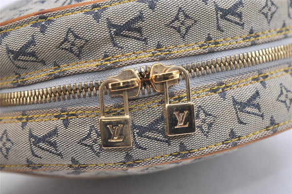 Auth Louis Vuitton Monogram Mini Jeanne GM Shoulder Cross Bag M92000 Blue 4135K