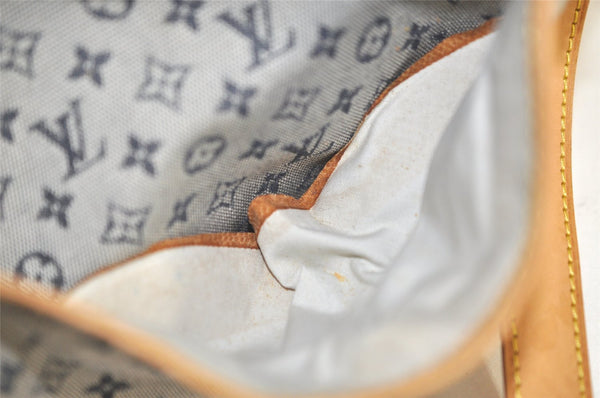 Auth Louis Vuitton Monogram Mini Jeanne GM Shoulder Cross Bag M92000 Blue 4135K