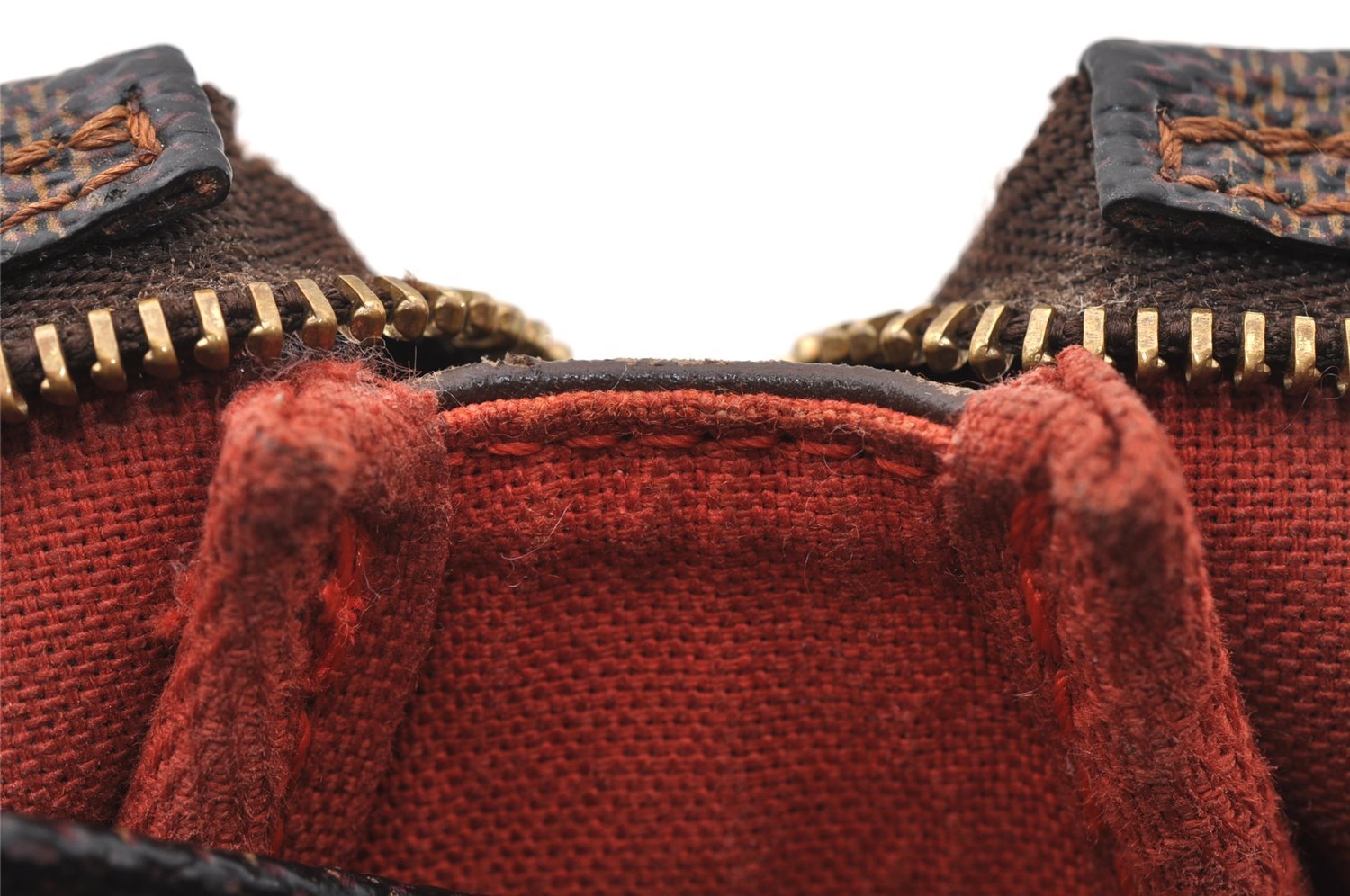 Authentic Louis Vuitton Damier Trousse Makeup Hand Bag Pouch N51982 Junk 4137I