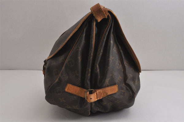 Authentic Louis Vuitton Monogram Saumur 35 Shoulder Cross Bag M42254 LV 4137J