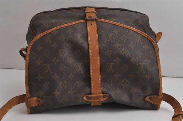 Authentic Louis Vuitton Monogram Saumur 35 Shoulder Cross Bag M42254 LV 4137J
