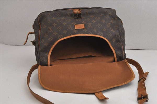 Authentic Louis Vuitton Monogram Saumur 35 Shoulder Cross Bag M42254 LV 4137J