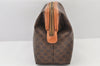 Authentic CELINE Macadam Blason Pattern Pouch Purse PVC Leather Brown 4137K
