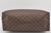 Authentic CELINE Macadam Blason Pattern Pouch Purse PVC Leather Brown 4137K