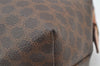 Authentic CELINE Macadam Blason Pattern Pouch Purse PVC Leather Brown 4137K