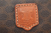 Authentic CELINE Macadam Blason Pattern Pouch Purse PVC Leather Brown 4137K