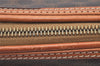 Authentic CELINE Macadam Blason Pattern Pouch Purse PVC Leather Brown 4137K