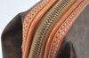 Authentic CELINE Macadam Blason Pattern Pouch Purse PVC Leather Brown 4137K
