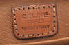 Authentic CELINE Macadam Blason Pattern Pouch Purse PVC Leather Brown 4137K