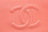 Authentic CHANEL Caviar Skin CC Logo Round Zip Long Wallet Purse Pink 4138K