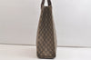 Authentic GUCCI Vintage Hand Tote Bag GG PVC Leather 91249 Brown 4139K