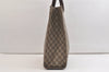 Authentic GUCCI Vintage Hand Tote Bag GG PVC Leather 91249 Brown 4139K