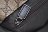 Authentic GUCCI Vintage Hand Tote Bag GG PVC Leather 91249 Brown 4139K
