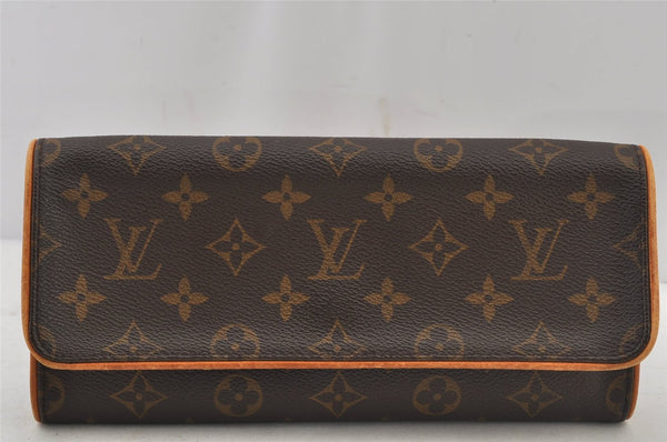Authentic Louis Vuitton Monogram Pochette Twin GM Shoulder Bag M51852 LV 4140J