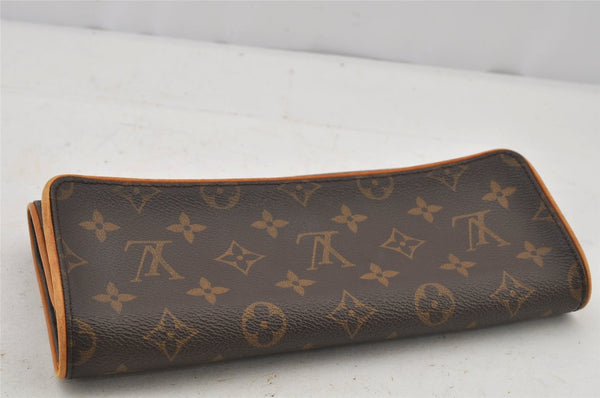 Authentic Louis Vuitton Monogram Pochette Twin GM Shoulder Bag M51852 LV 4140J