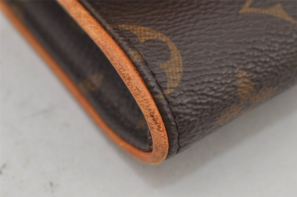 Authentic Louis Vuitton Monogram Pochette Twin GM Shoulder Bag M51852 LV 4140J