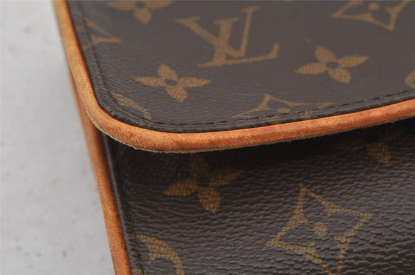 Authentic Louis Vuitton Monogram Pochette Twin GM Shoulder Bag M51852 LV 4140J