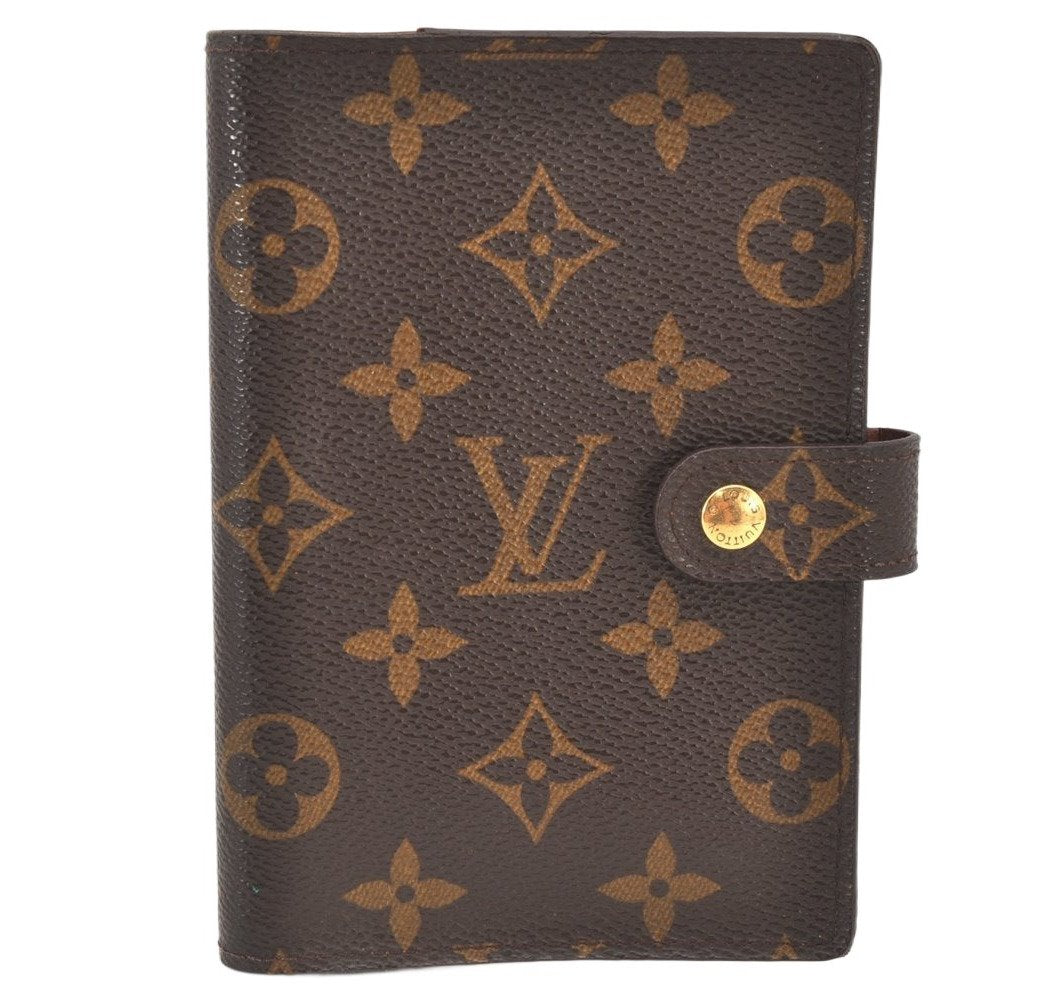 Authentic Louis Vuitton Monogram Agenda PM Notebook Cover R20005 LV 4140K