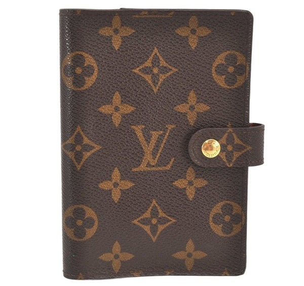 Authentic Louis Vuitton Monogram Agenda PM Notebook Cover R20005 LV 4140K