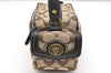 Authentic COACH Signature Shoulder Hand Bag Canvas Leather 40722 Brown 4141K
