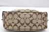 Authentic COACH Signature Shoulder Hand Bag Canvas Leather 40722 Brown 4141K