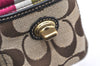 Authentic COACH Signature Shoulder Hand Bag Canvas Leather 40722 Brown 4141K