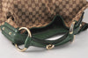 Auth GUCCI Horsebit Large Hobo Shoulder Bag GG Canvas Leather 114900 Brown 4142K