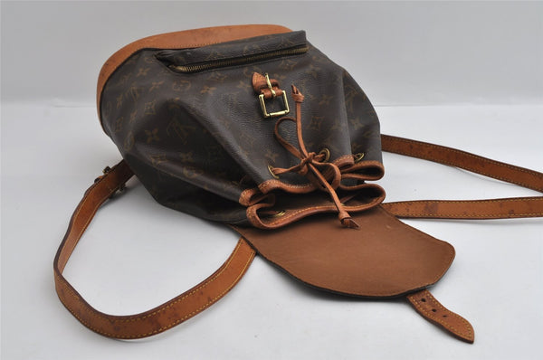 Authentic Louis Vuitton Monogram Montsouris MM Backpack M51136 LV 4143I