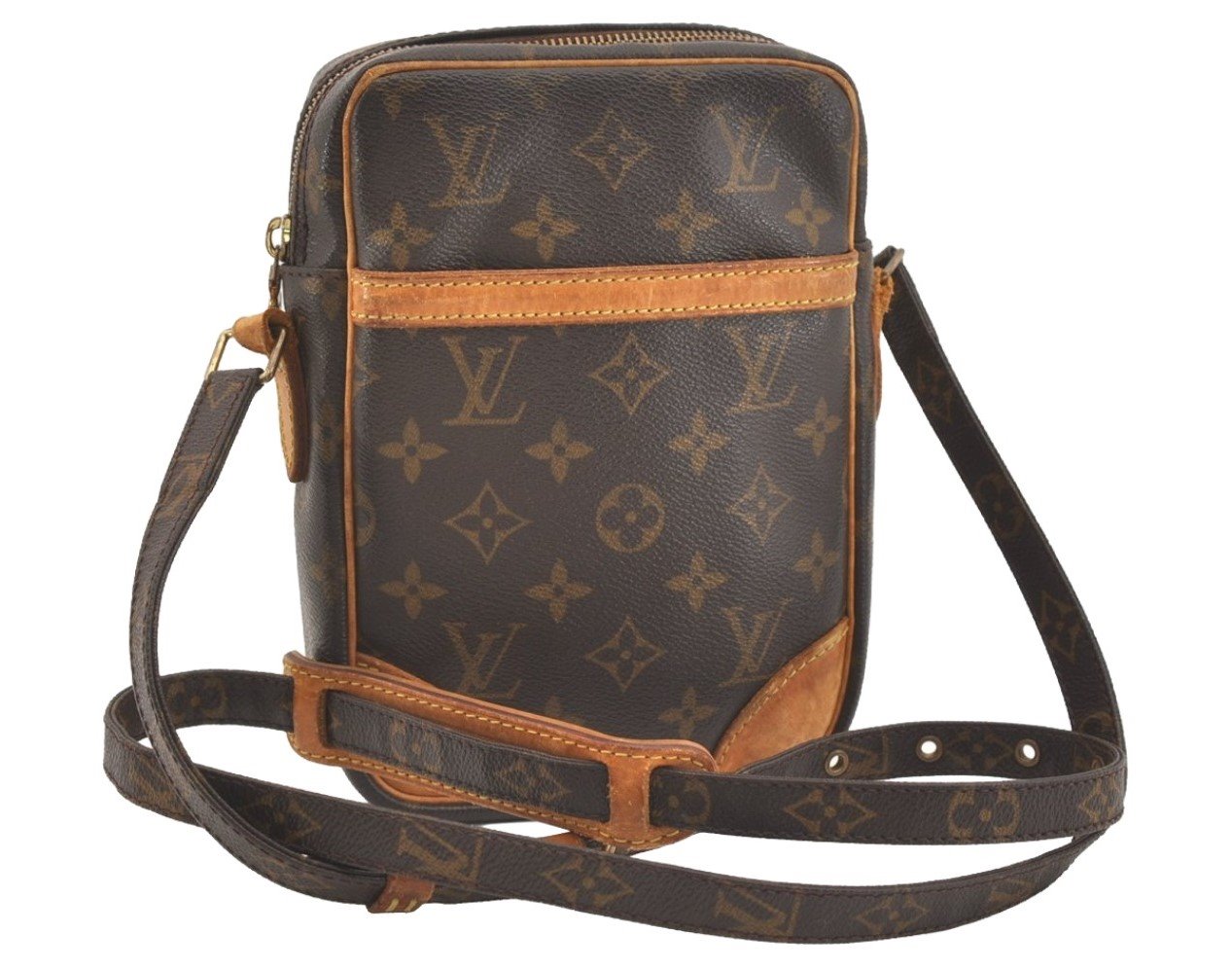 Authentic Louis Vuitton Monogram Danube Shoulder Cross Body Bag M45266 LV 4143J
