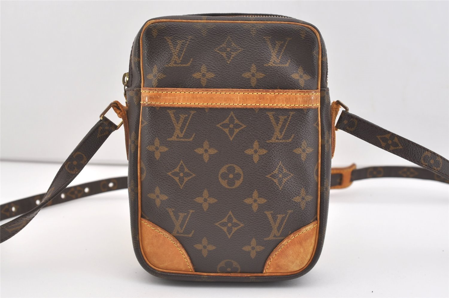 Authentic Louis Vuitton Monogram Danube Shoulder Cross Body Bag M45266 LV 4143J