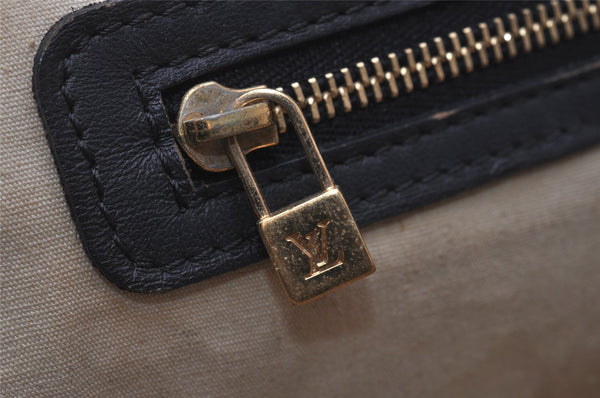 Authentic Louis Vuitton Monogram Mini Josephine GM Hand Bag Blue M92211 LV 4144I