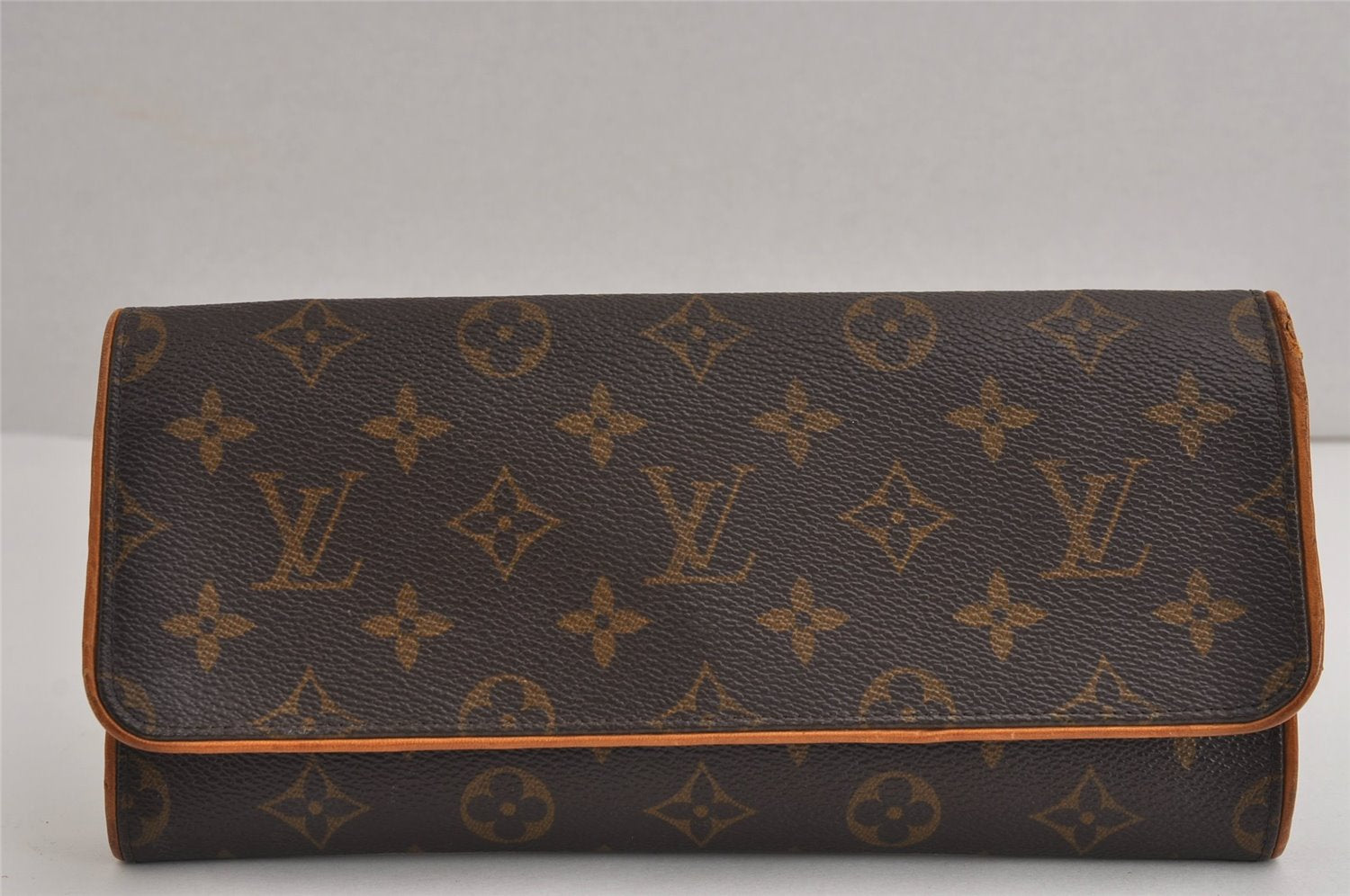 Authentic Louis Vuitton Monogram Pochette Twin GM Shoulder Bag M51852 LV 4144J