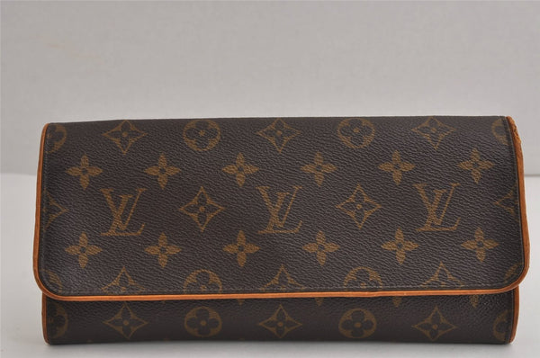Authentic Louis Vuitton Monogram Pochette Twin GM Shoulder Bag M51852 LV 4144J