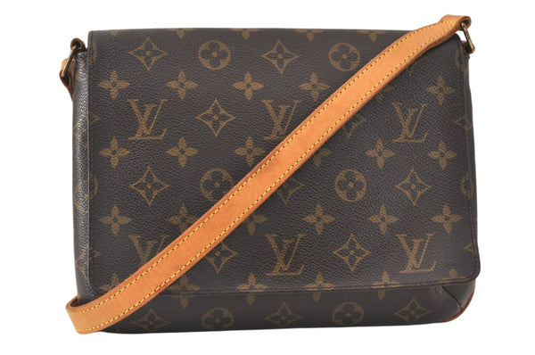 Authentic Louis Vuitton Monogram Musette Tango M51388 Shoulder Cross Bag 4144K