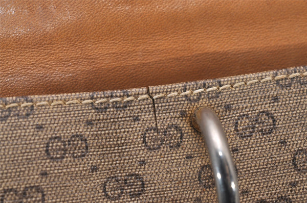 Authentic GUCCI Micro GG PVC Leather Shoulder Cross Body Bag Brown Junk 4145I