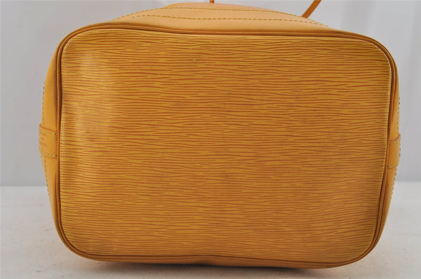 Authentic Louis Vuitton Epi Noe Shoulder Drawstring Bag Yellow M44009 LV 4146J