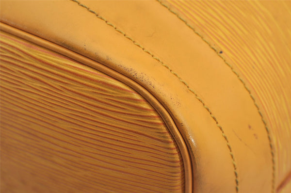 Authentic Louis Vuitton Epi Noe Shoulder Drawstring Bag Yellow M44009 LV 4146J