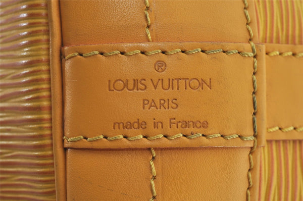 Authentic Louis Vuitton Epi Noe Shoulder Drawstring Bag Yellow M44009 LV 4146J